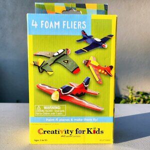NEW Creativity for Kids Four Foam Fliers Airplanes Toy Art Craft Kit Stocking St